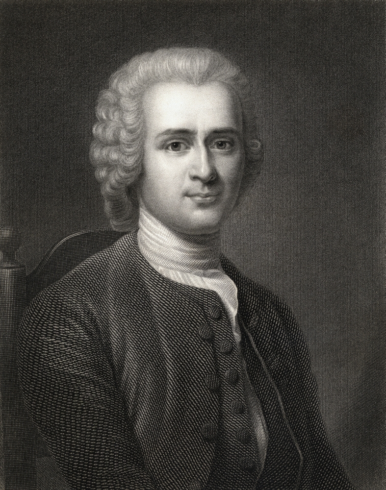 Jean Jacques Rousseau 1712-1778 Swiss Philosopher From The Book -Gallery of Portraits Published London 1833 Poster Print