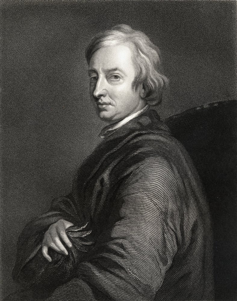 John Dryden 1631-1700 English Poet - Dramatist & Literary Critic From The Book -Gallery of Portraits Published London 1833 Poster Print - 13 x 17