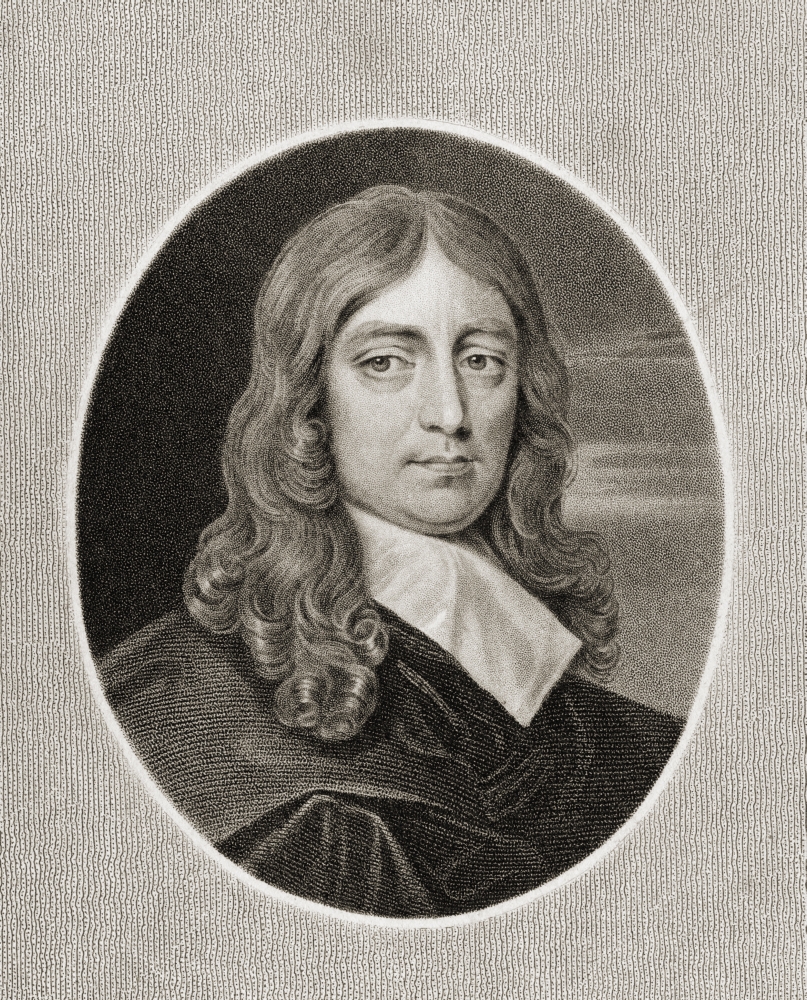 John Milton 1608-1674. English Poet From The Book Gallery of Portraits Published London 1833 Poster Print, 13 x 17