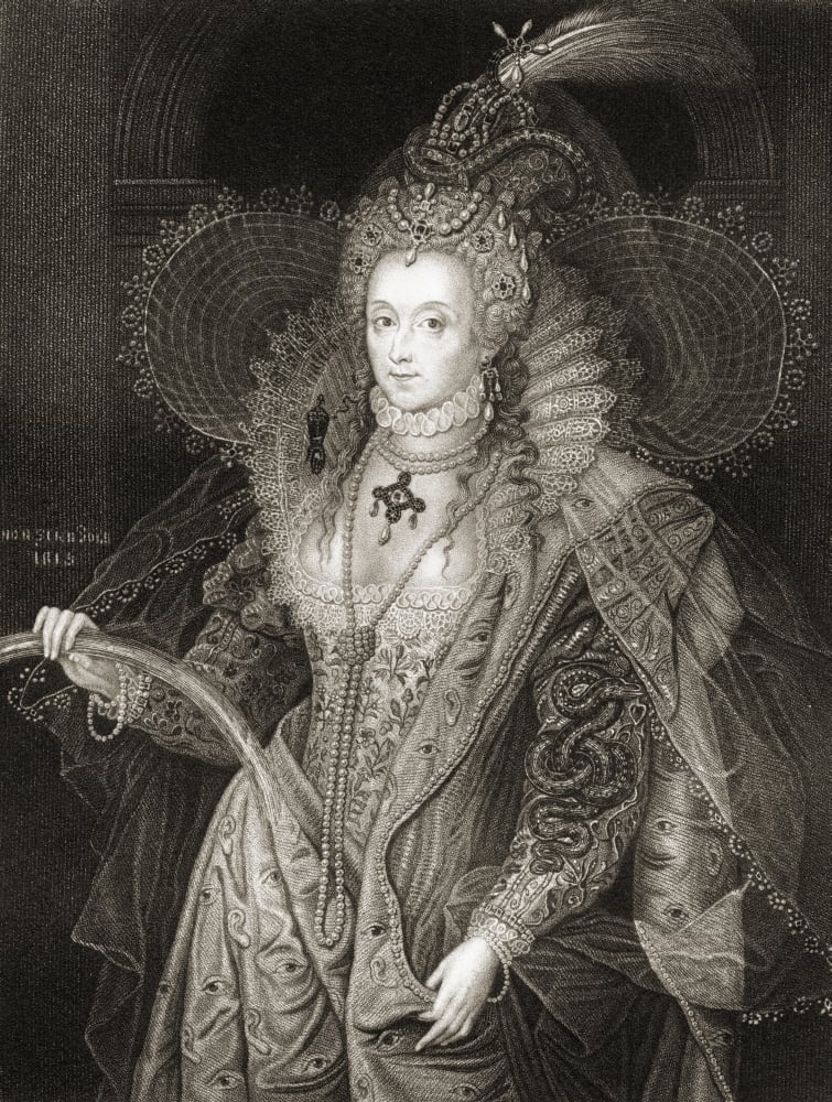 Elizabeth I 1533-1603 Queen of England From The Book -Lodge S British Portraits Published London 1823 Poster Print - 13 x 17 -  BrainBoosters, BR3166008