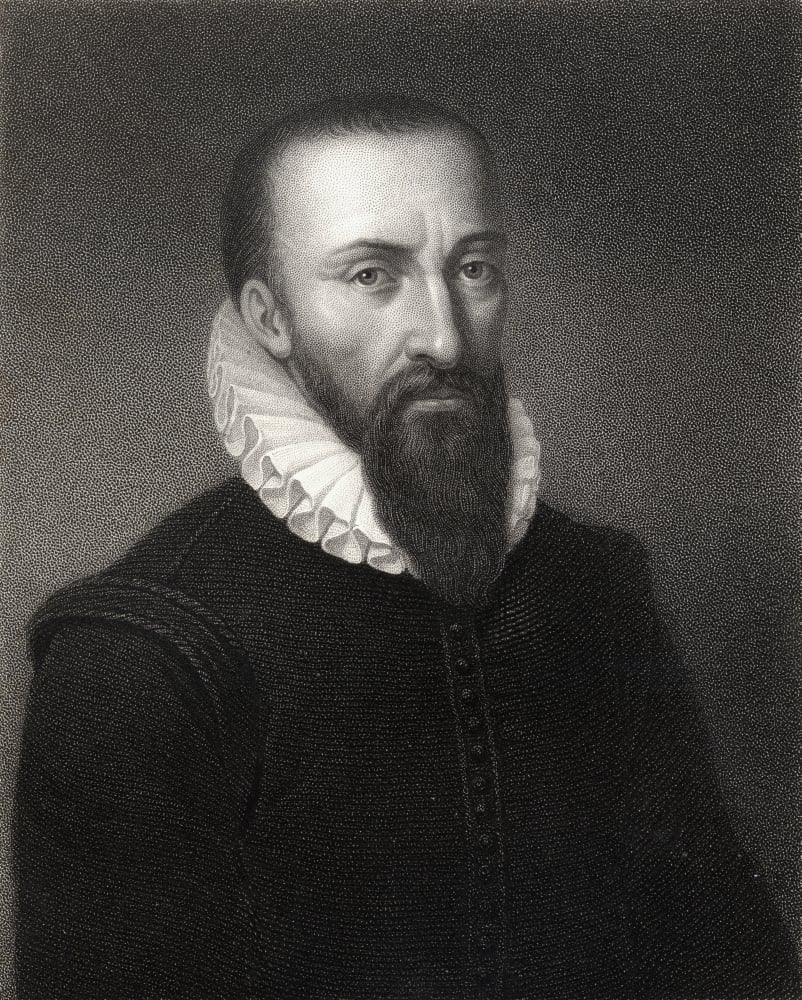 Ambroise Pare 1510-1590 French Physician From The Book -Gallery of Portraits- Published London 1833 Print - Large - 26 x 34