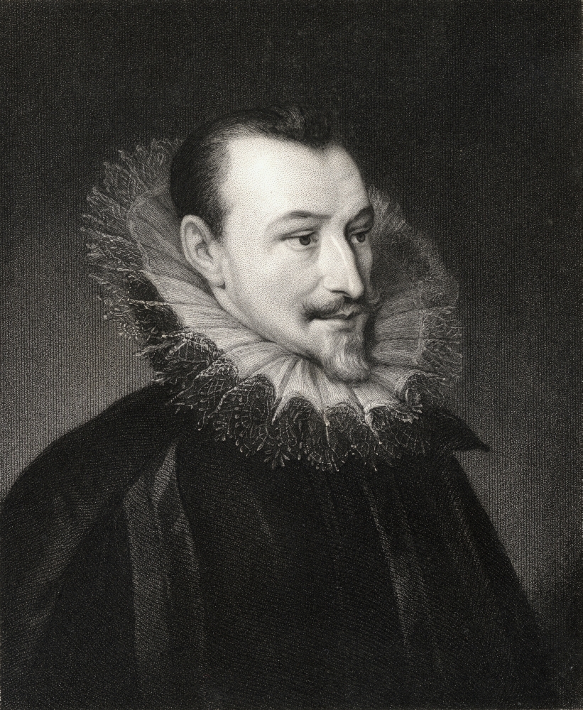 Edmund Spenser C.1552 & 3-1599 English Poet From The Book -Gallery of Portraits- Published London 1833 Print, Large - 26 x 32