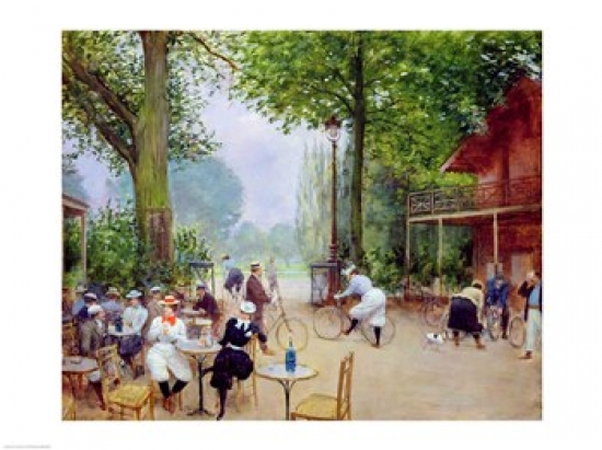 Picture of Posterazzi BALXIR32841 The Chalet Du Cycle in The Bois De Boulogne C.1900 Poster Print by Jean Beraud - 24 x 18 in.
