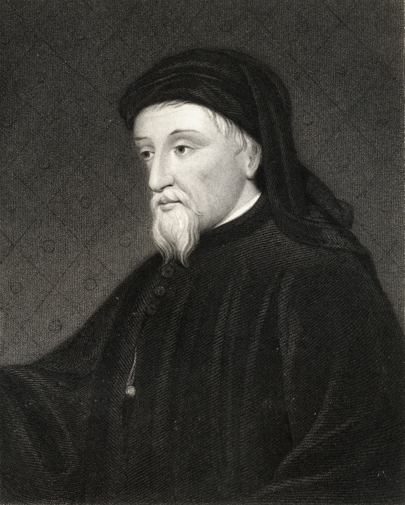 Geoffrey Chaucer C.1342-3-1400 English Writer From The Book -Gallery of Portraits- Published London 1833 Poster Print, Large - 26 x 34