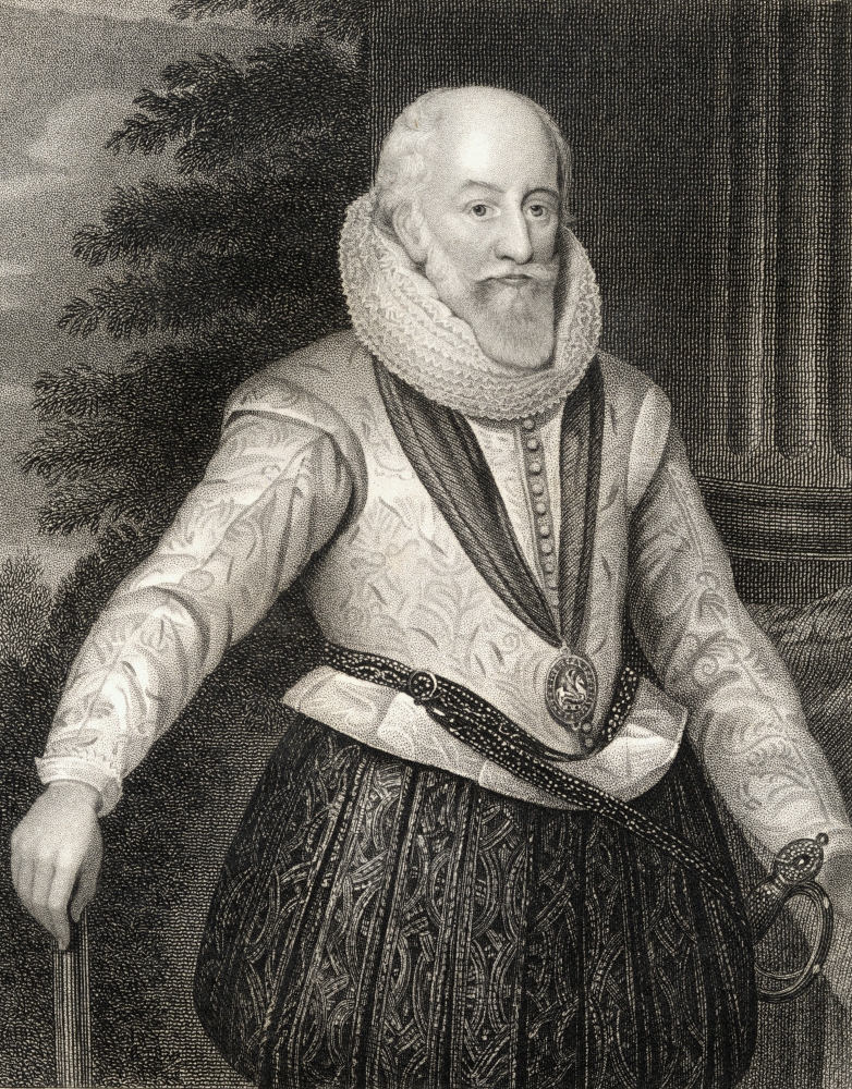 DPI1858550 Edward Somerset 4th Earl of Worcester, C.1553-1627 From The Book -LodgeS British Portraits Published London 1823 Poster Print, 13 x 17