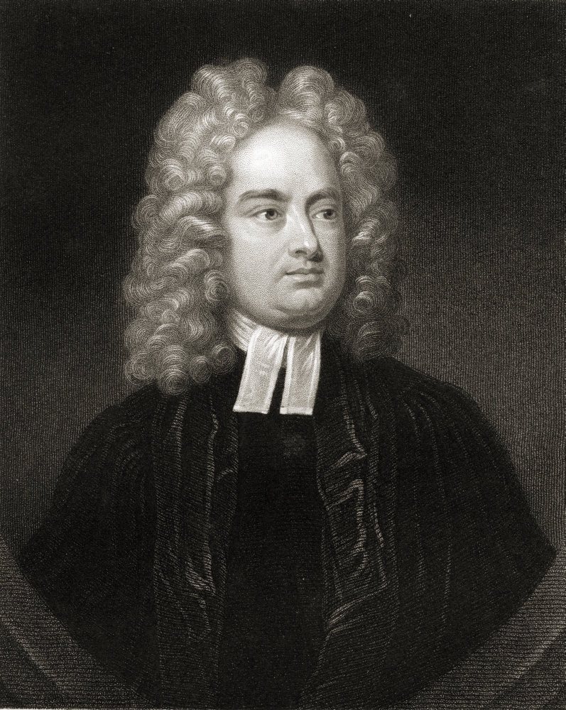 Johnathon Swift Pseudonym Isaac Bickerstaff 1667-1745 Anglo-Irish Author From The Book Gallery of Portraits Published Poster Print, 13 x 17