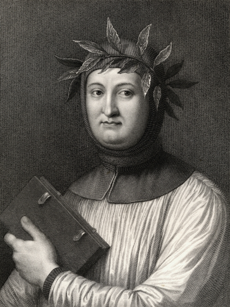 Francesco Petrarca Aka Petrarch 1304-1374 Italian Scholar Poet & Humanist From The Book Gallery of Portraits Published Poster Print - Large - 26 x 34