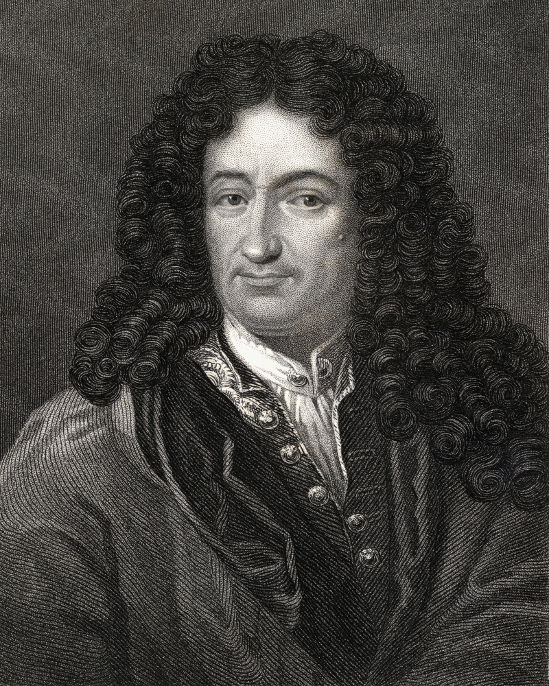 Godgrey William Leibnitz 1646-1716 German Philosopher & Mathematician From The Book Gallery of Portraits Published Poster Print, Large - 26 x 34