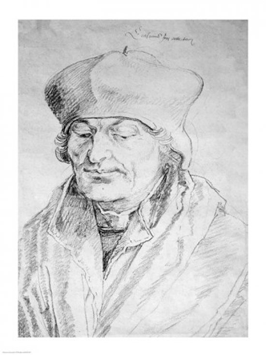 Picture of Posterazzi BALXIR205744LARGE Portrait of Desiderius Erasmus Poster Print by Albrecht Durer - 24 x 36 in. - Large