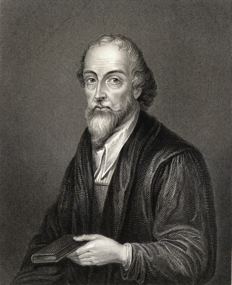 Nicholas Ridley Bishop of London C.1500 & 3-1555 Protestant Martyr From The Book Lodge S British Portraits Published Poster Print - Large - 26 x 32