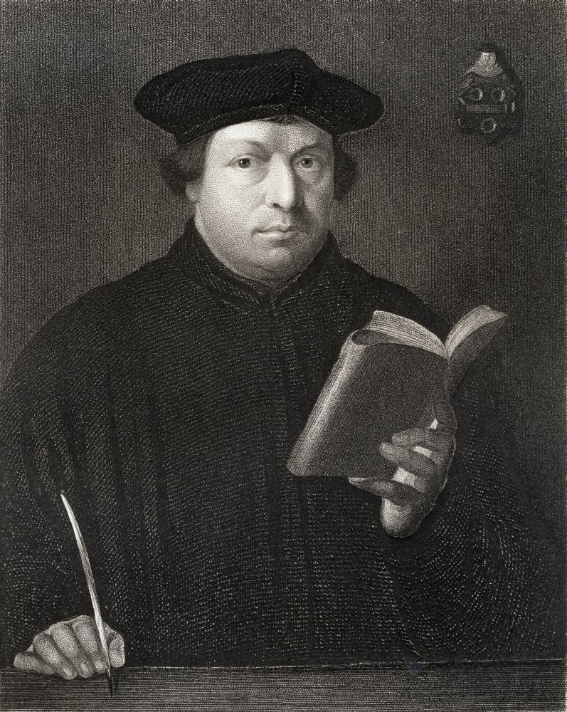 Martin Luther 1483-1546 German Theologian & Religious Reformer From The Book Gallery of Portraits Published London Poster Print - Large - 26 x 34