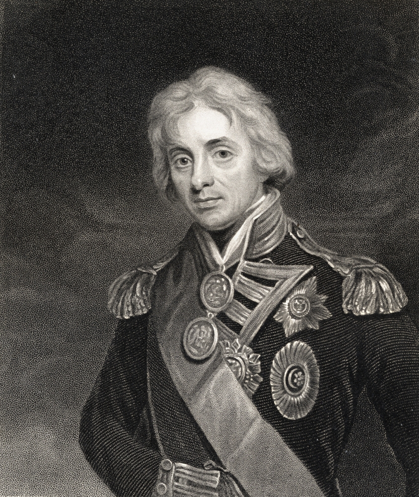 Horatio Nelson Viscount Nelson 1758-1805 British Naval Commander From The Book Gallery of Portraits Published London Poster Print, Large - 28 x 32