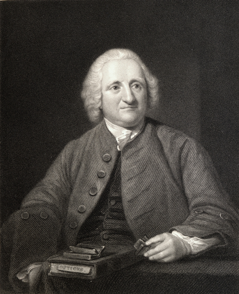 John Dollond 1706 - 1761 English Optician From The Book -Gallery of Portraits Published London 1833 Print