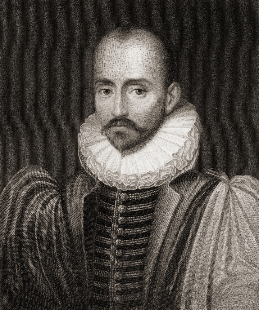 Michel Eyquem De Montaigne 1533-1592 French Writer From The Book -Gallery of Portraits Published London 1833 Poster Print
