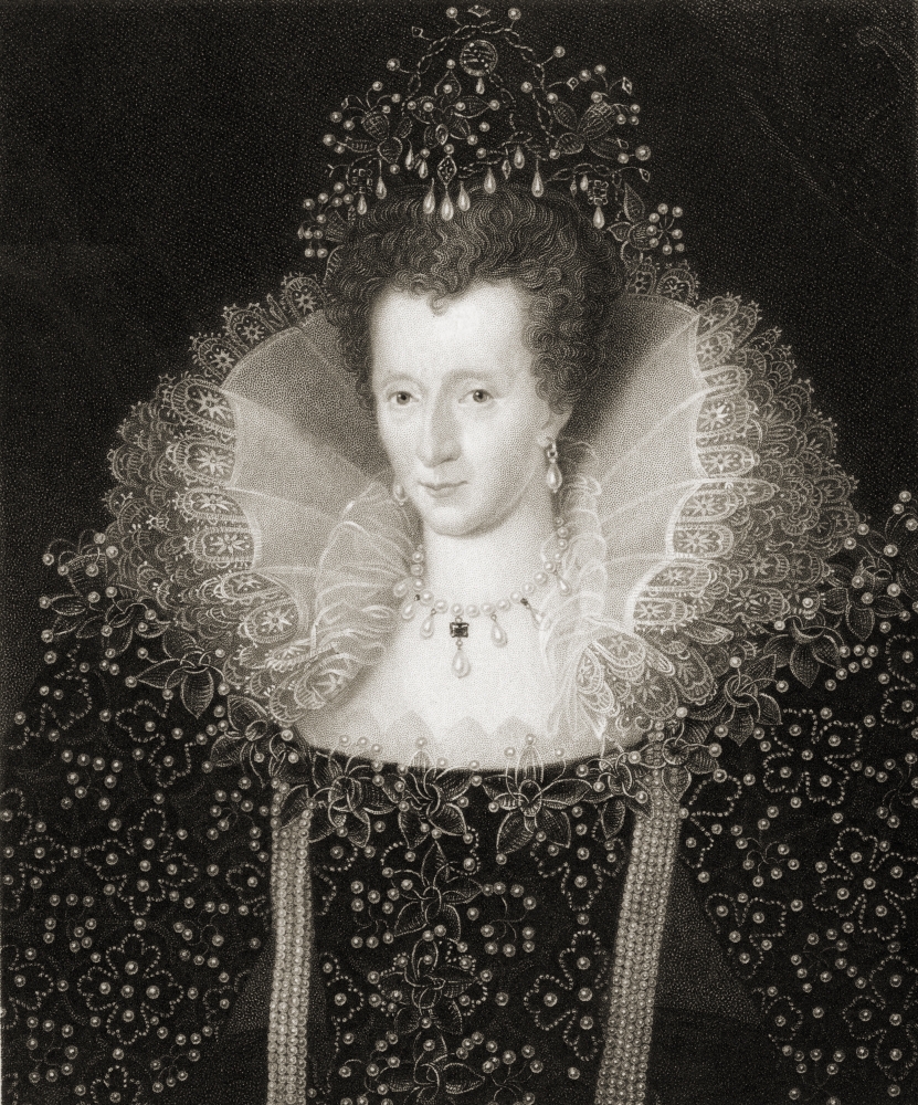 Elizabeth I 1533-1603 Queen of England From The Book -Gallery of Portraits Published London 1833 Print, 13 x 16 -  BrainBoosters, BR934749