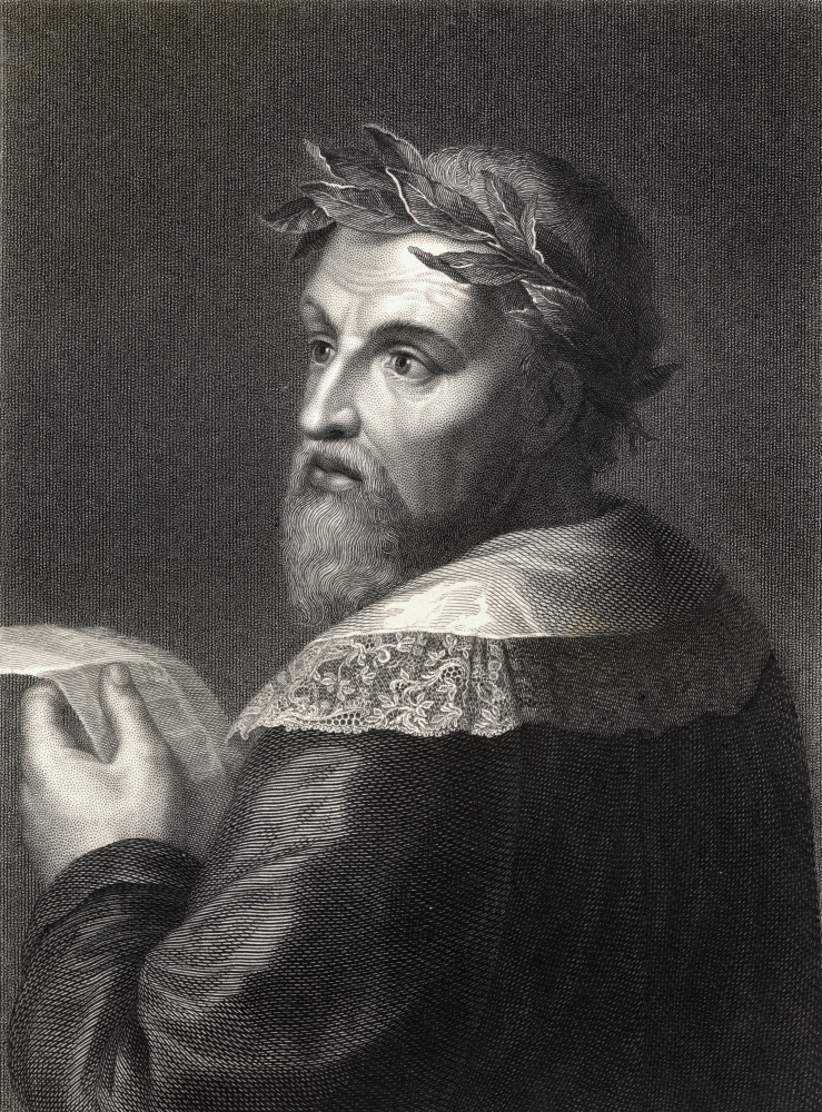 Ludovico Ariosto 1474-1533 Italian Poet From The Book -Gallery of Portraits Published London 1833 Print