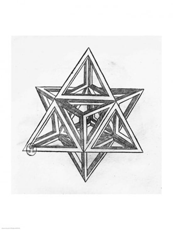 Stella Octangula Poster Print by Leonardo Da Vinci - 18 x 24 in.