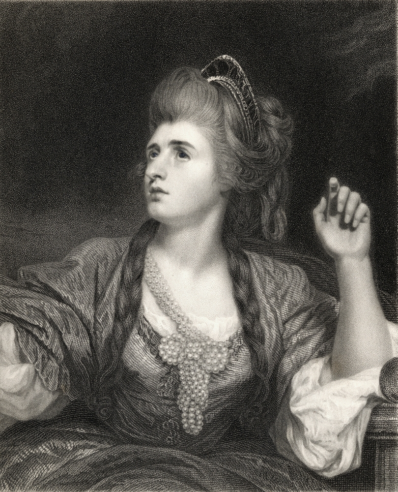 Sarah Siddons N-e Kemble 1755-1831 One of The Greatest English Tragic Actresses From The Book Gallery of Portraits Poster Print, Large - 26 x 32