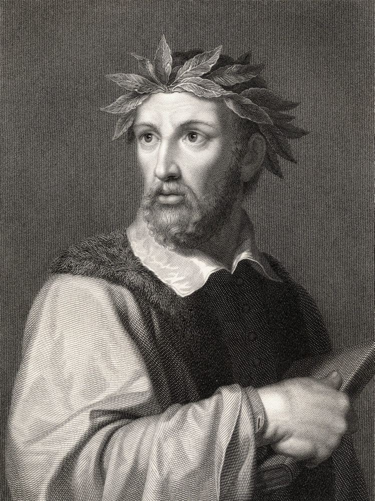 Torquato Tasso 1544-1595 Italian Renaissance Poet From The Book -Gallery of Portraits- Published London 1833 Poster Print, Large - 26 x 34