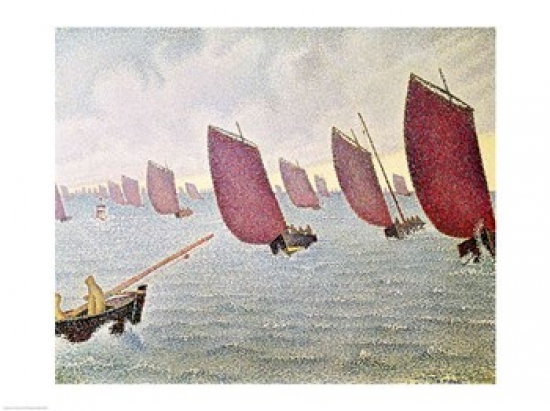 Picture of Posterazzi BALXIR204994 Breeze Concarneau 1891 Poster Print by Paul Signac - 24 x 18 in.