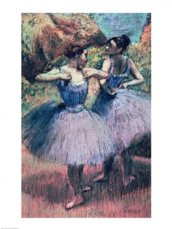 Dancers in Violet Poster Print by Edgar Degas - 18 x 24 in.