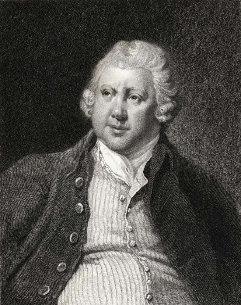 Sir Richard Arkwright 1732-1792 English Textile Industrialist & Inventor From The Book Gallery of Portraits Published Poster Print - 13 x 17