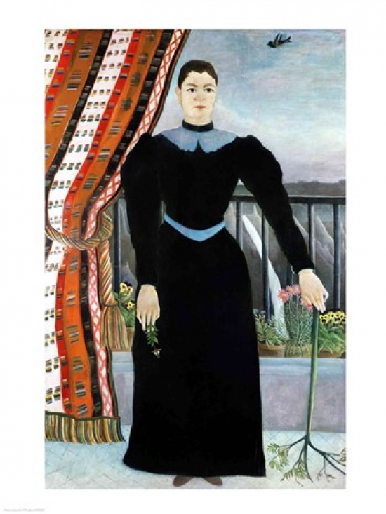 Portrait of A Woman 1895 Poster Print by Henri Rousseau - 18 x 24 in.