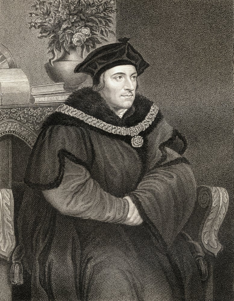 Sir Thomas More Aka Saint Thomas More 1477-1535 English Humanist Statesman Poster Print, Large - 26 x 34