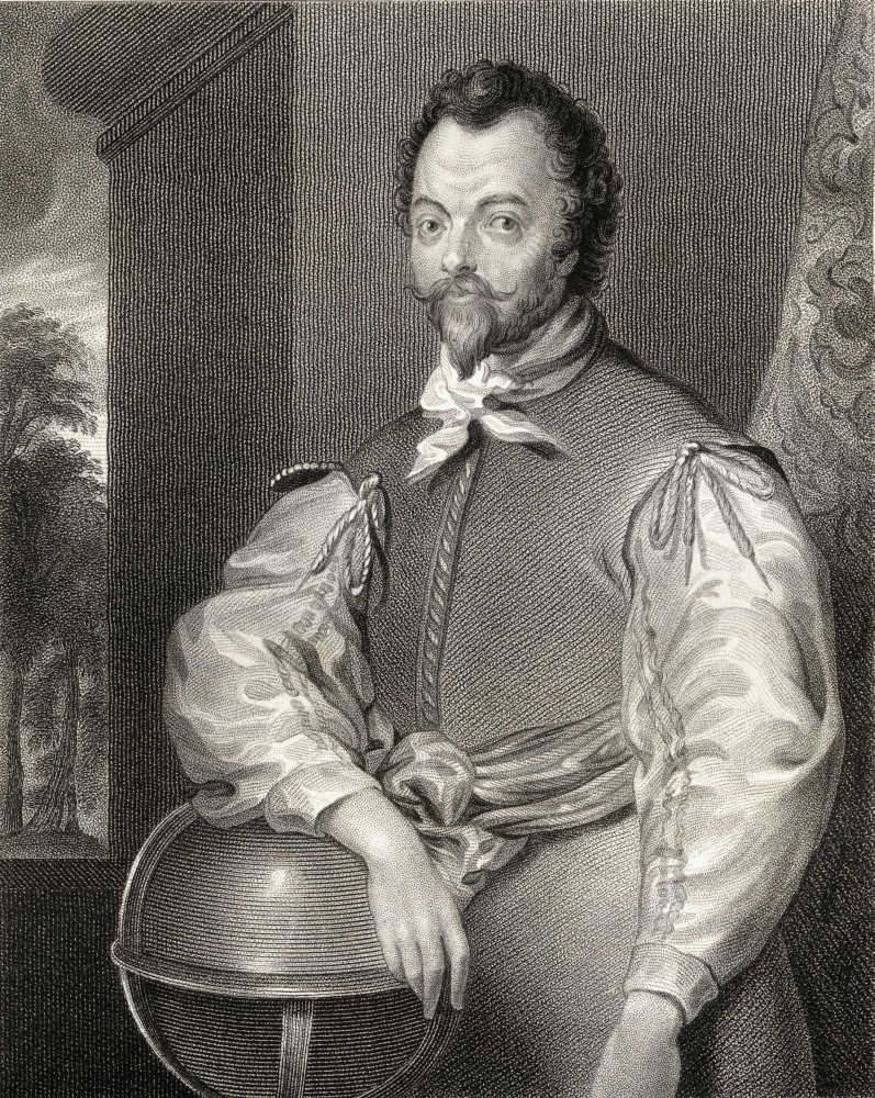 Sir Francis Drake C.1540 & 3 1596 English Admiral From The Book Lodge S British Portraits Published London 1823 Poster Print, Large - 26 x 34 -  BrainBoosters, BR459295