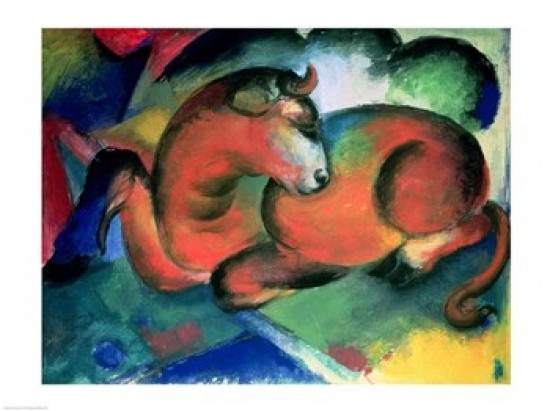 Picture of Posterazzi BALXIR211782 The Red Bull 191 Poster Print by Franz Marc - 24 x 18 in.