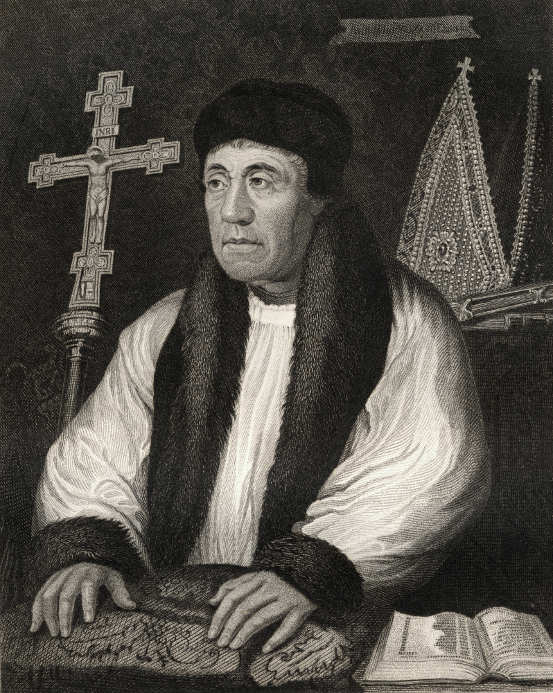 William Warham 1450-1532 English Pre-Reformation Archbishop of Canterbury From The Book Lodge S British Portraits Poster Print - Large - 26 x 34