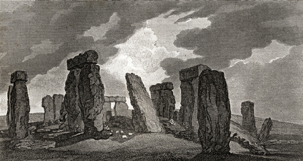 DPI1859003LARGE Stonehenge Salisbury Plain England Engraved by Scott From The Book Poster Print, Large - 40 x 22