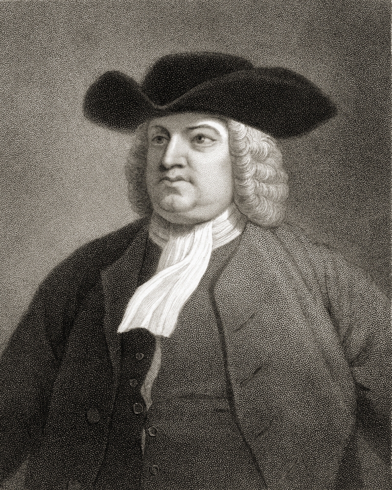 William Penn 1644-1718 English Quaker Leader From The Book -Gallery of Portraits Published London 1833 Poster Print - 13 x 17