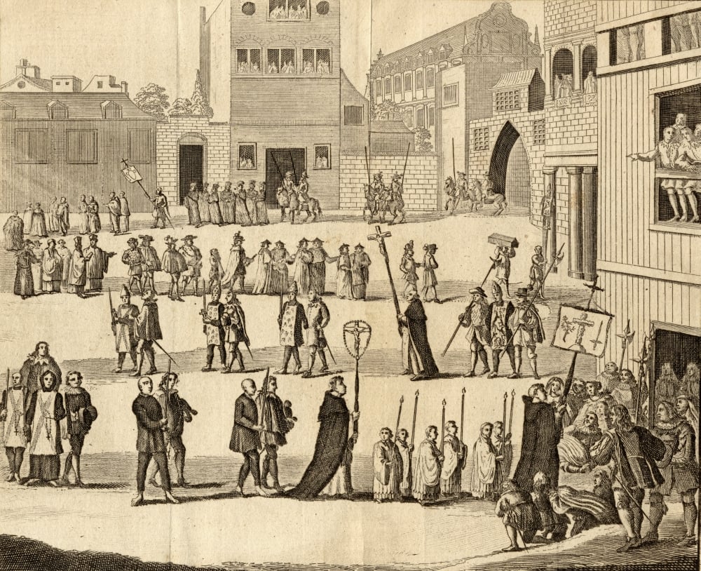 Auto De Fe in Spain From Universal Magazine 1749 Poster Print - 15 x 12