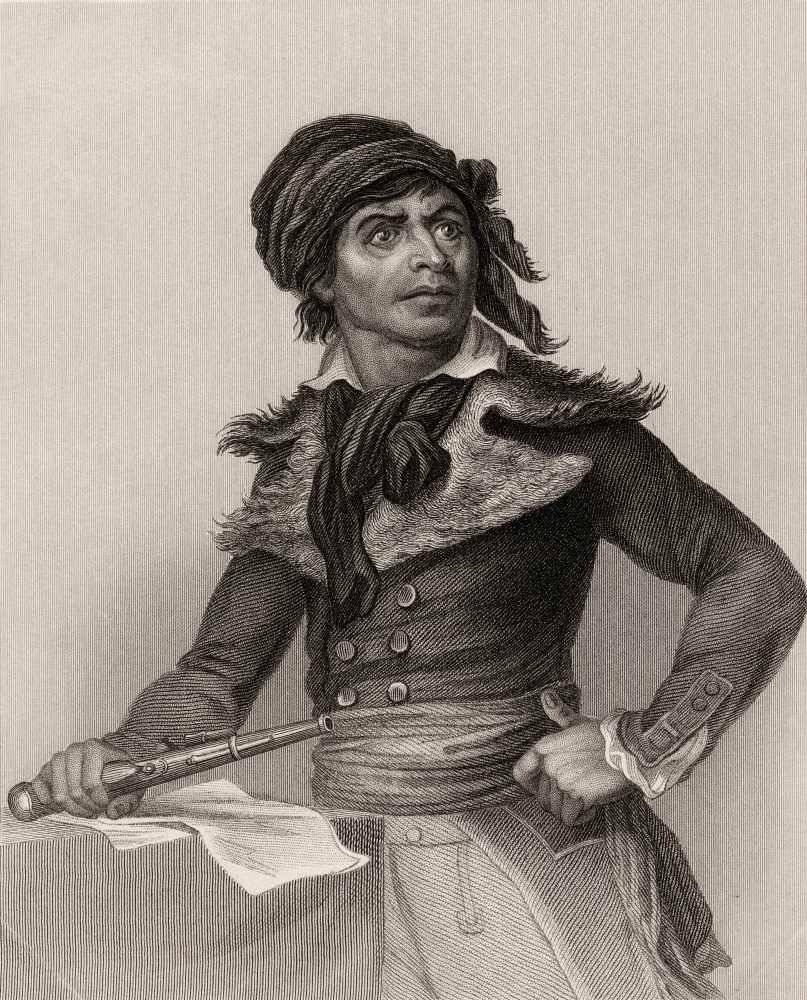 DPI1858987 Jean-Paul Marat 1743-93 French Politician Physician & Journalist Engraved by Freeman After Raffet Print, 13 x 17