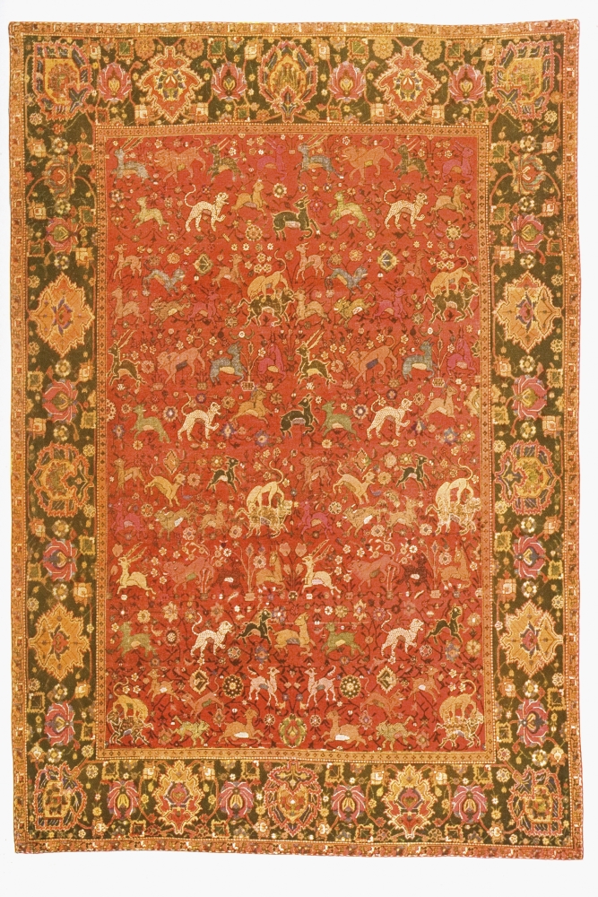 Ispahan Animal Rug From 16th Century Poster Print, Large - 22 x 34