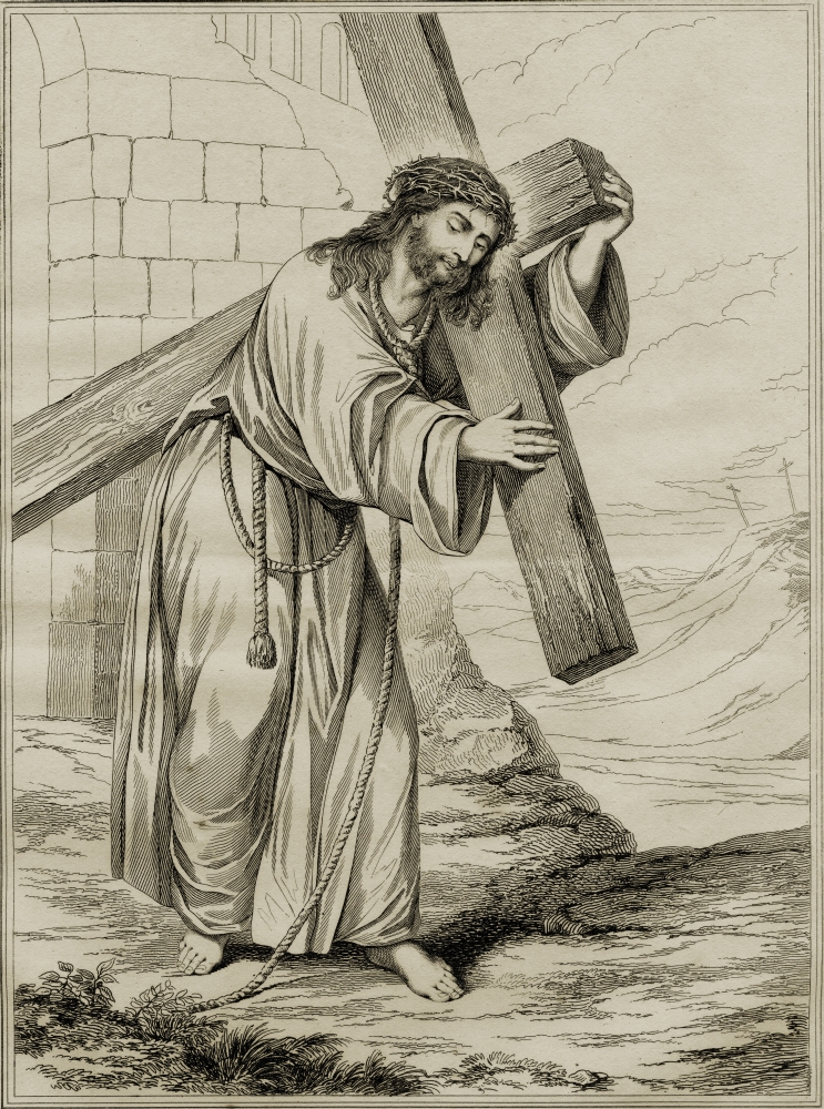 The Man of Sorrows 19th Century Print From The Altar Piece In Magdalen College Poster Print, 13 x 17