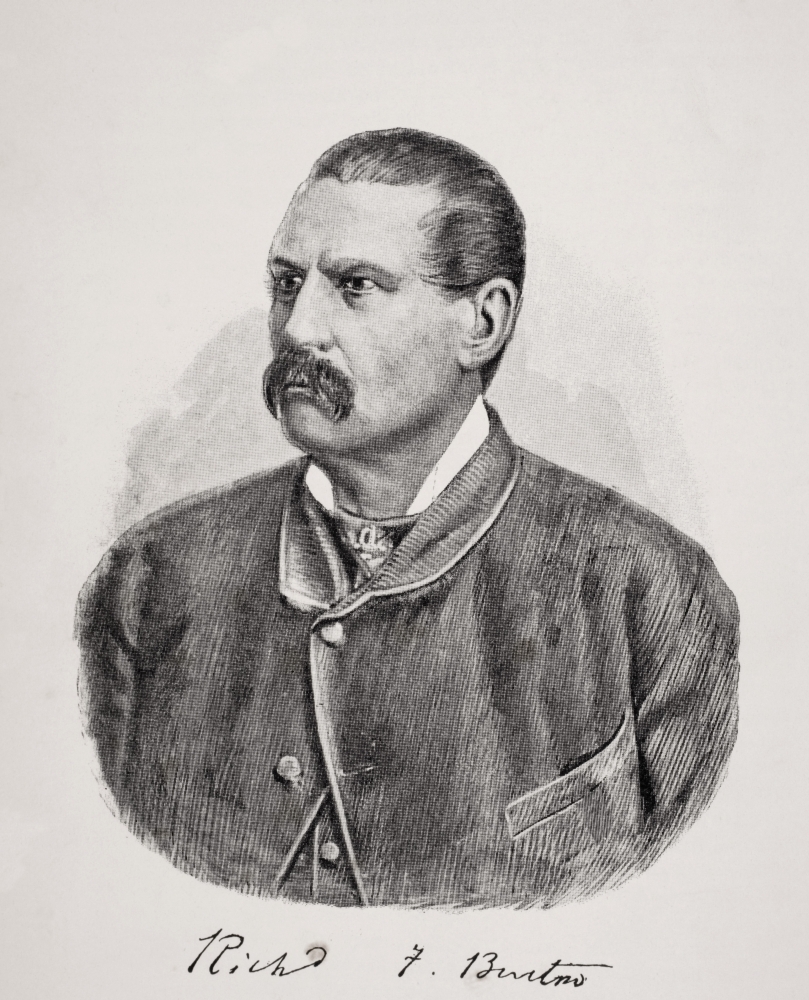 DPI1859063 Sir Richard Francis Burton 1821-1890 British Explorer Translator Writer Soldier Orientalist Ethnologist Linguist Poster Print, 12 x 16