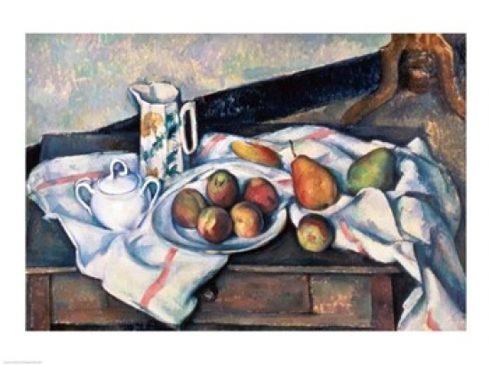 Still Life of Peaches & Pears Poster Print by Paul Cezanne - 36 x 24 in. - Large