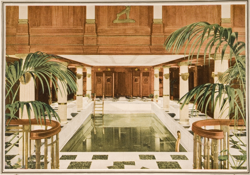 Picture of Posterazzi DPI1859457 Cunard Line Promotional Brochure for The Rms Carinthia Circa 1926-1930 The Swimming Pool Poster Print, 17 x 12