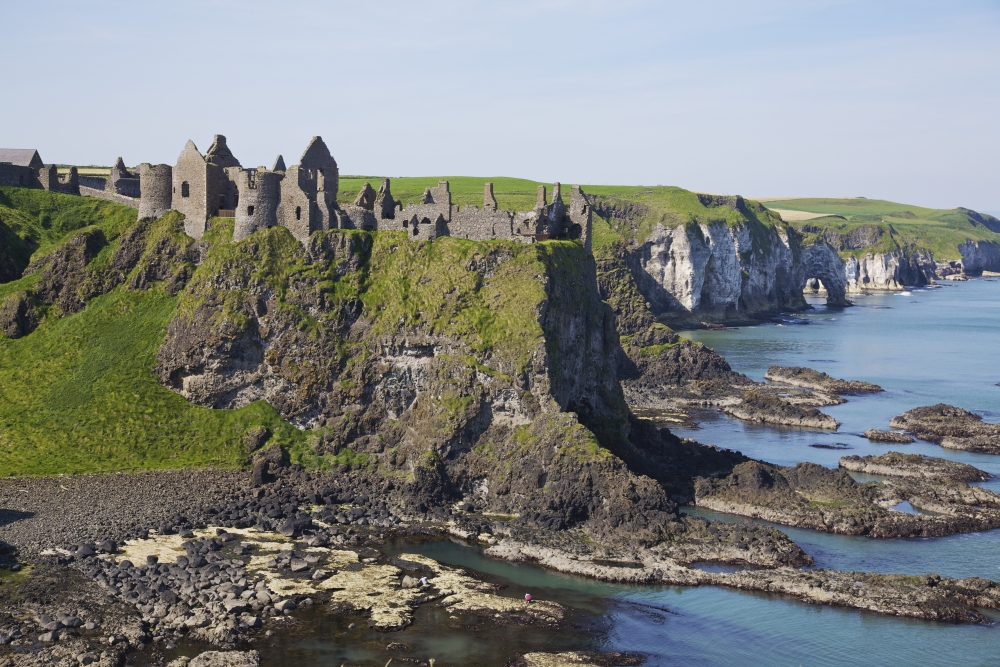 Ruins On Coastal Cliff Poster Print, Large - 38 x 24
