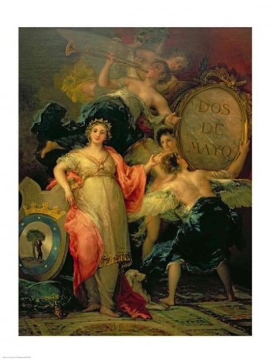 Picture of Posterazzi BALXIR193307LARGE Allegory of The City of Madrid 1810 Poster Print by Francisco De Goya - 24 x 36 in. - Large
