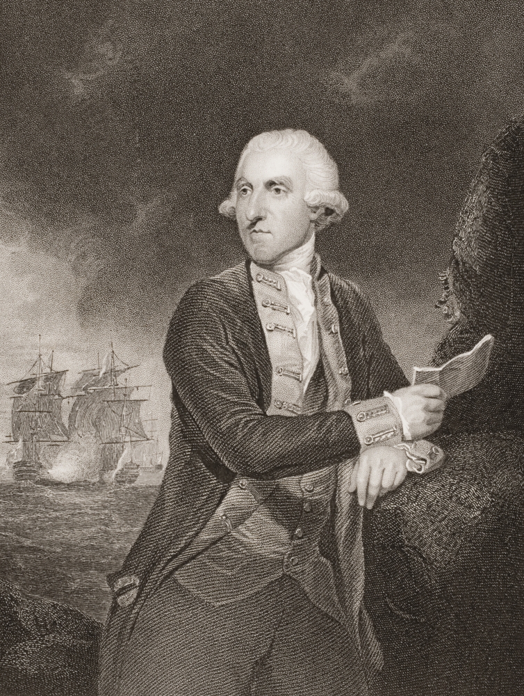 DPI1859556 Samuel Hood 1St Viscount Hood 1724-1816 British Admiral Engraved by H Robinson From The Original of SirJReynolds Poster Print, 13 x 17