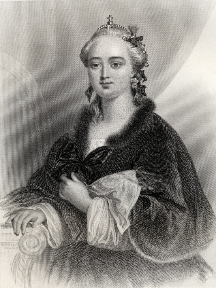 Catherine II Catherine The Great 1729-1796 German Born Empress of Russia Engraved by WHMote After G Staal Poster Print - Large - 24 x 32 -  BrainBoosters, BR3160488
