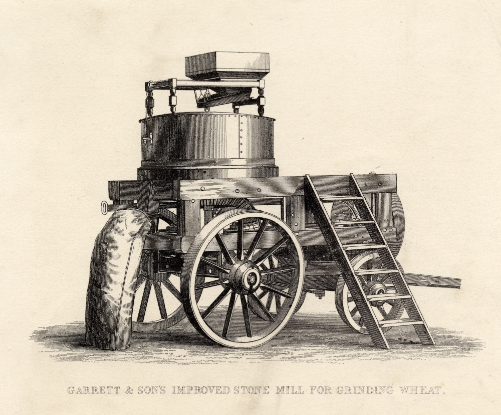 Garrett & Sons Improved Stone Mill for Grinding Wheat Poster Print - 16 x 13