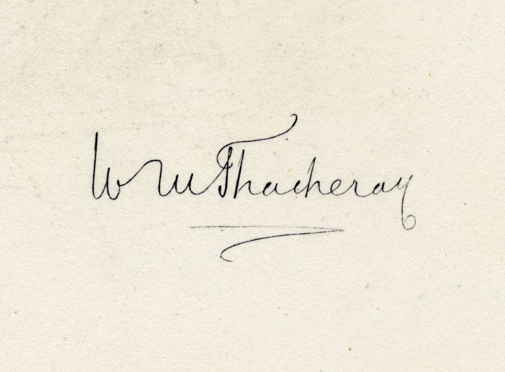 DPI1859549 William Makepeace Thackeray 1811-1863. English Novelist. His Signature Poster Print, 17 x 13