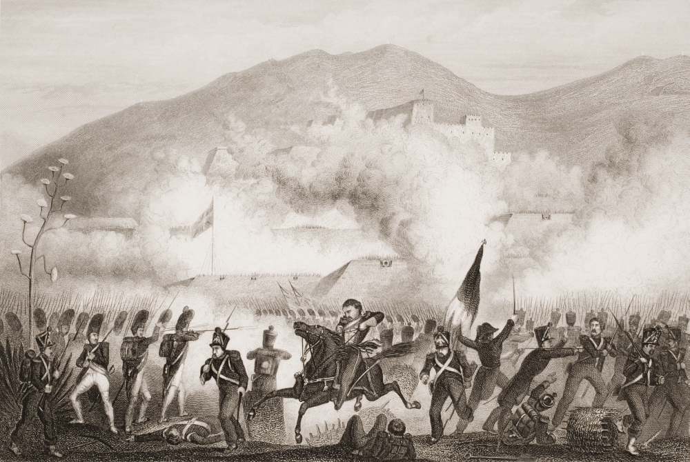 DPI1859570 Torres Vedras 1810 Engraved by DPound After GWTerry From Englands Battles by Sea & Land by Lieut Col Williams Poster Print, 18 x 12