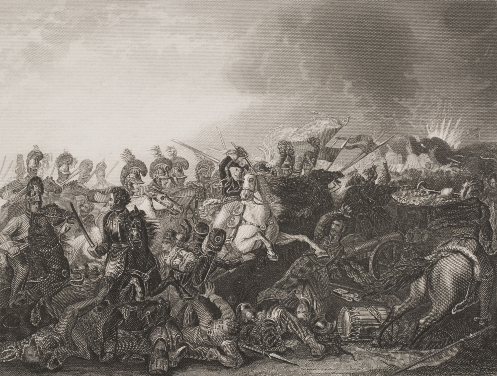 The Decisive Charge of The Life Guards At The Battle of Waterloo 18th June Poster Print - 17 x 13