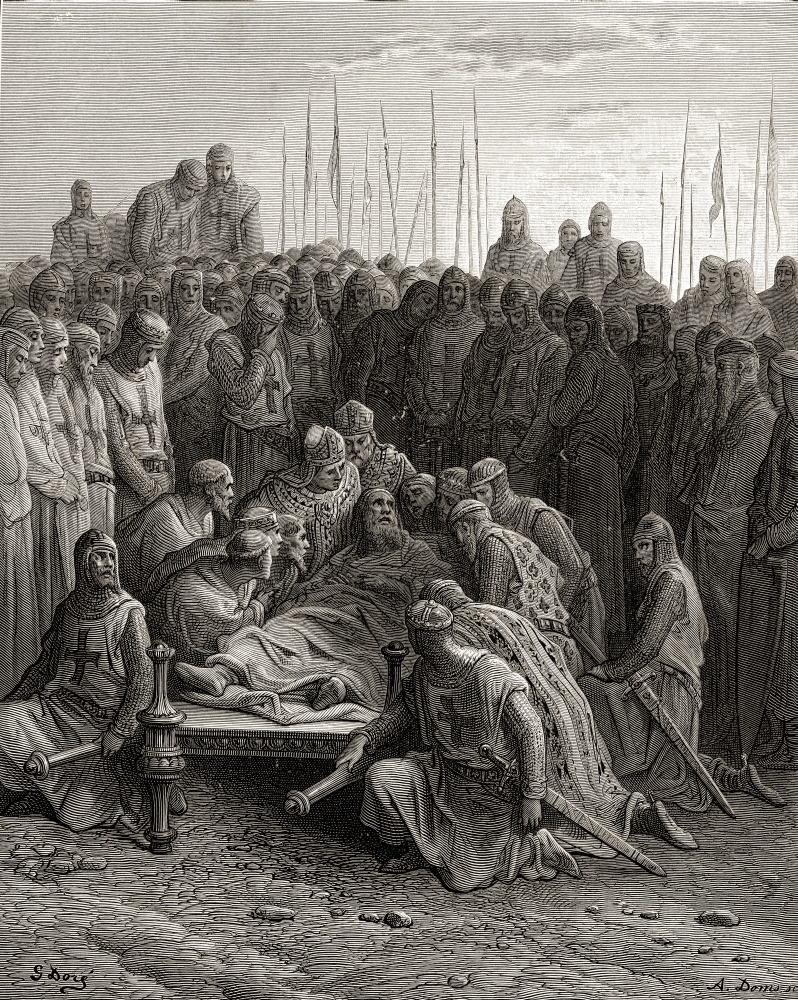 DPI1859742 Death of Baldwin I Latin King of Jerusalem 1188 Poster Print, 13 x 17