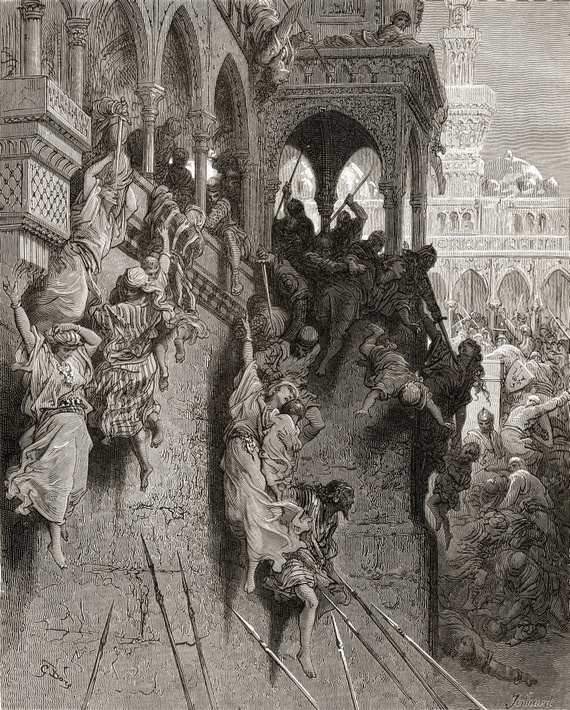 DPI1859753 Massacre of Antioch 1098 During The First Crusade Poster Print, 13 x 17